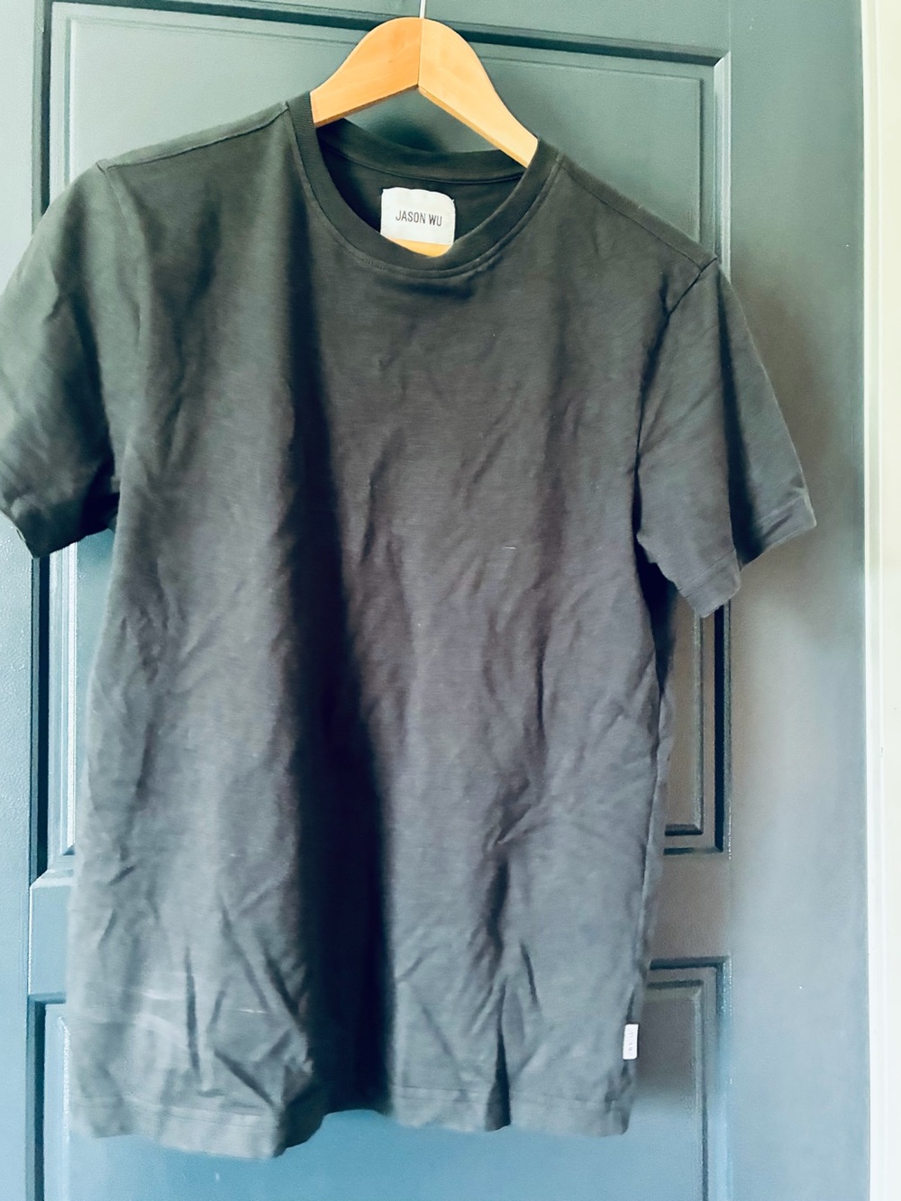 Jason Wu Men's Black Short-Sleeve Crewneck Tee